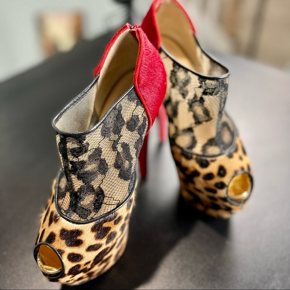 Christian Louboutin Pony Leopard Print Platform